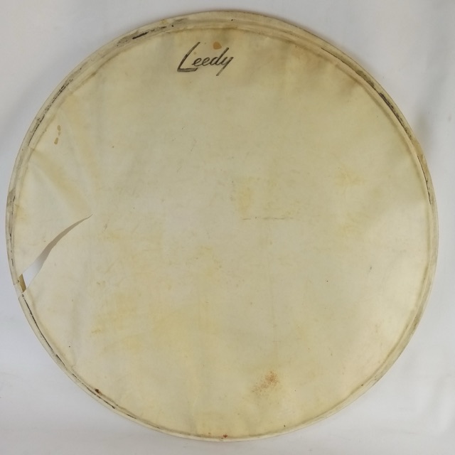 Leedy 22"Bass Drum Resonant Logo Calf Skin Head Vintage Slingerland SlingerLeedy — main photograph