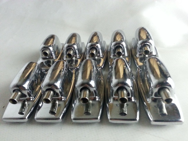 Ludwig 10x Stanard Bass Drum Lugs Chrome Large Vintage 60s-70s* — main photograph