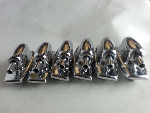 Ludwig 6x Standard Tom Drum Lugs Chrome Small Vintage 60s-70s* — main photograph