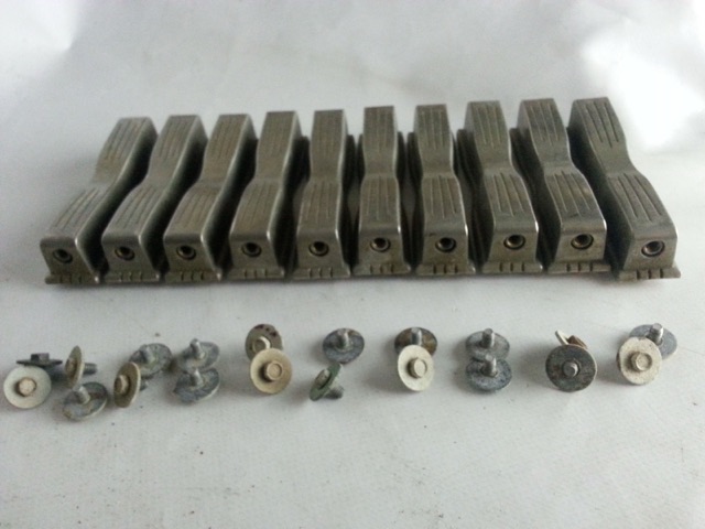 Ludwig WFL 10x Bow-Tie Bass Drum Lugs Nickel Vintage 50s-60s* — main photograph