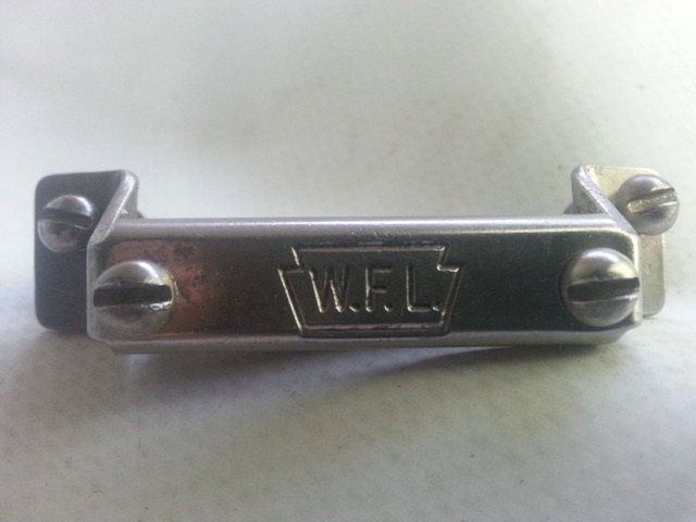 Ludwig WFL Keystone Butt Plate Snare Drum Hardware Nickel Vintage 50s* — main photograph