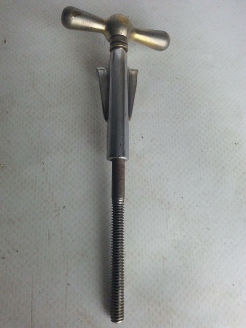 Ludwig Bow-Tie Bass Drum Tension T-Rod/Claw Vintage 30s Nickel Brass 4 1/2"* — main photograph