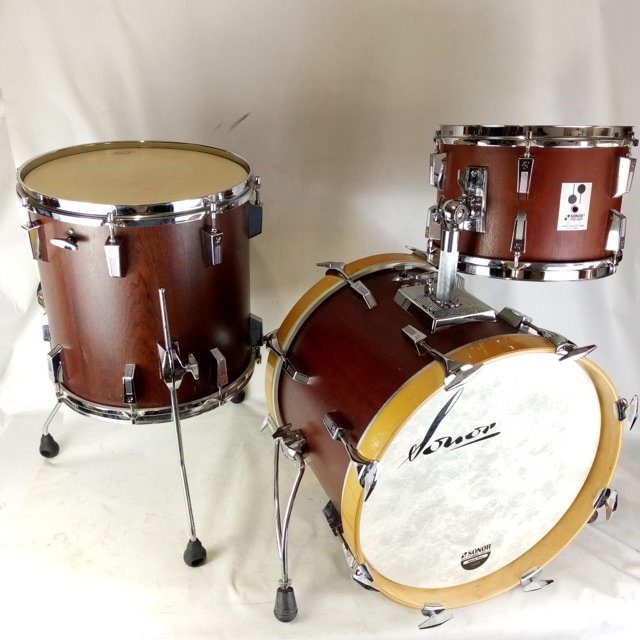 Sonor 18,12,14 Phonic Mahogany Drum Set Vintage 70s XK984 Germany Beech Jazz/Bop — main photograph