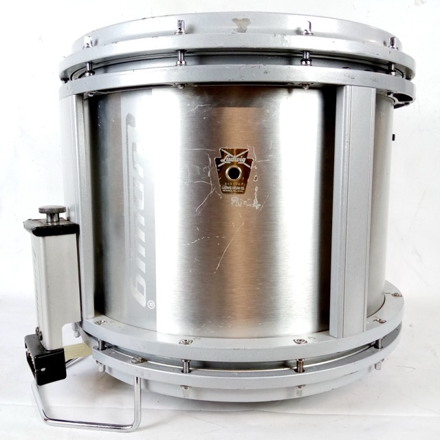 Ludwig Free Floater 12x14" Marching Snare Drum Die-Cast Rims Frame Silver Wrap — main photograph