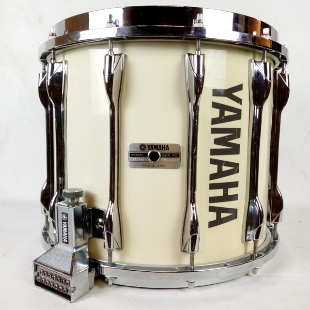 Yamaha 12x14"Marching Snare Drum Piano White Japan Die-Cast Rims/Hoops MS814 80s — main photograph