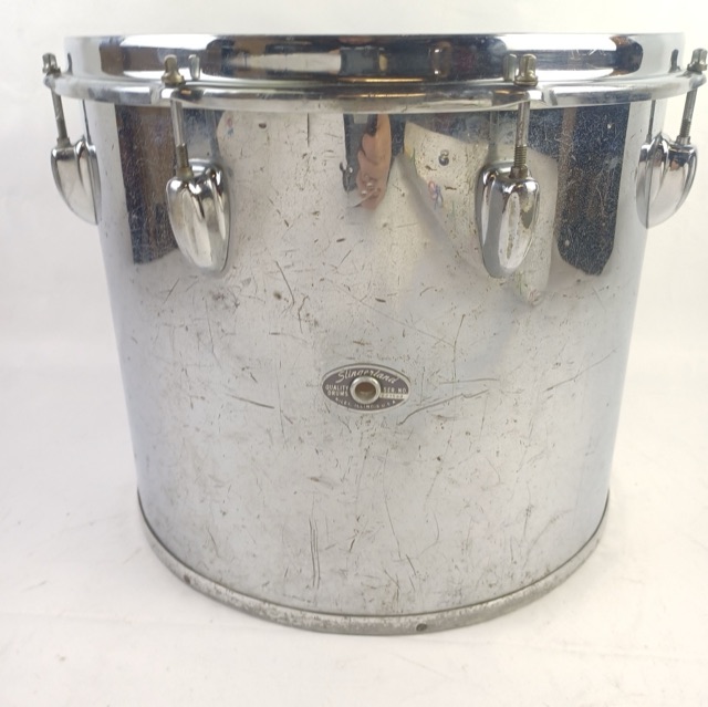 Slingerland 12x14" 3Ply Chrome Over Wood Concert Tom Drum 70s Marching Quad COW — main photograph