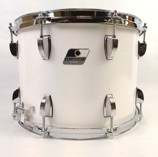 Ludwig 10x14"White Cortex Parade/Marching Snare Drum Rocker Black/White 4Ply P85 — main photograph