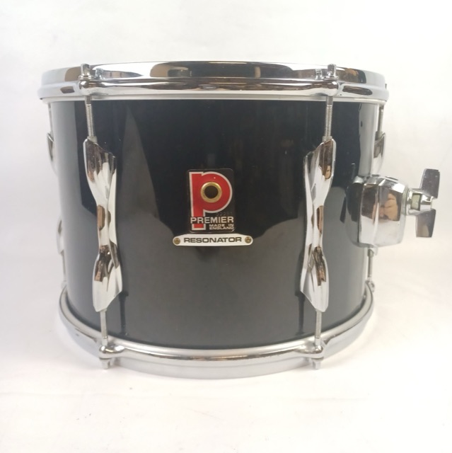 Premier 9x13"Resonator Tom Drum 3Ply Birch+Interior Liner Vintage80s Piano Black — main photograph