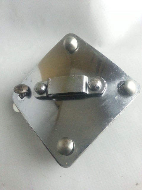 Slingerland Diamond Clip Mount Vintage 50s Chrome Chicago USA Felt+Metal Plate* — main photograph