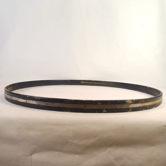 Slingerland 30"COW Bass Drum Hoop Rim 70s US Chrome-Wood Marching Concert Parade — main photograph