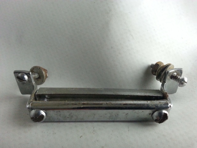 Slingerland Chrome Marching Butt Plate Parade Snare Drum Vintage 50s 2 9/16" — main photograph