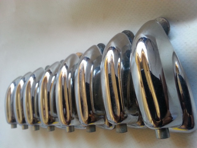 Slingerland 8x Bass Drum Lugs Chrome Sound King Vintage 60s EXC* — main photograph