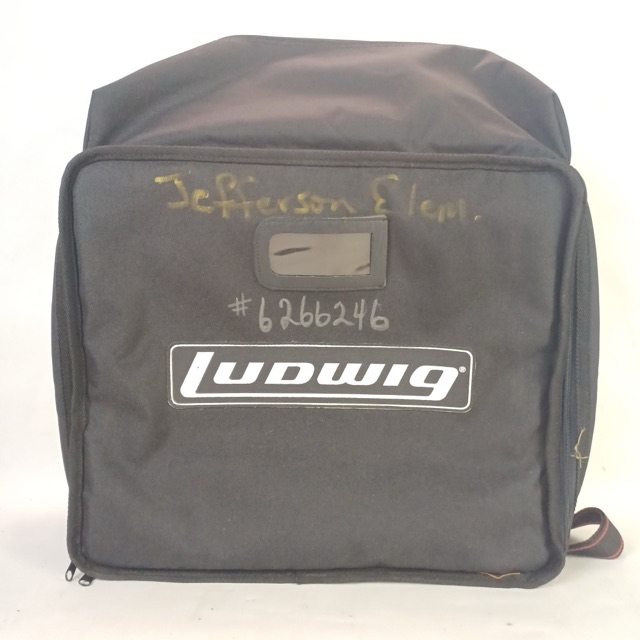 Ludwig 5x14" Snare Drum Case/Bag Soft-Shell Backpack/Shoulder Straps Block Logo — main photograph