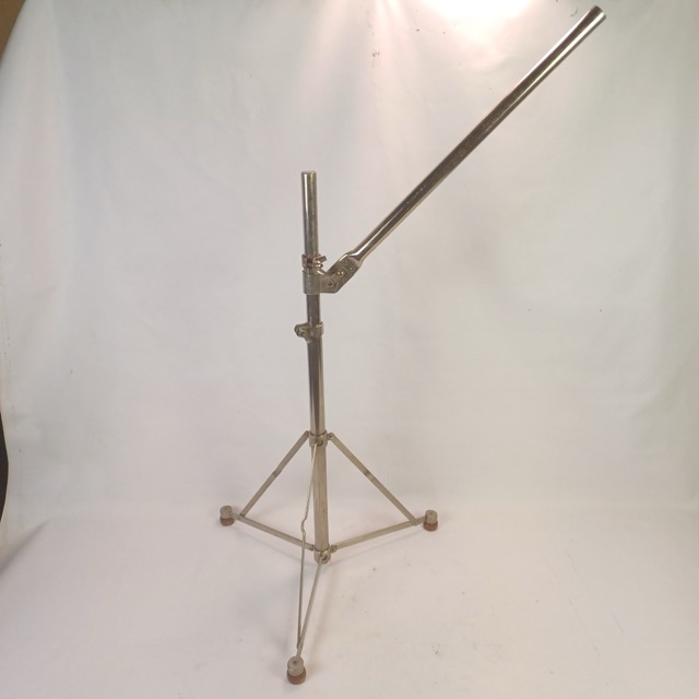 Walberg & Auge Nickel Tripod Base Stand + Boom Tube Cymbal/Drum Vintage 50s US — main photograph