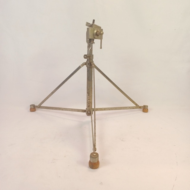 Walberg & Auge Nickel Tripod Base Stand + Roto-Tom? Cymbal/Drum Vintage 50s US — main photograph