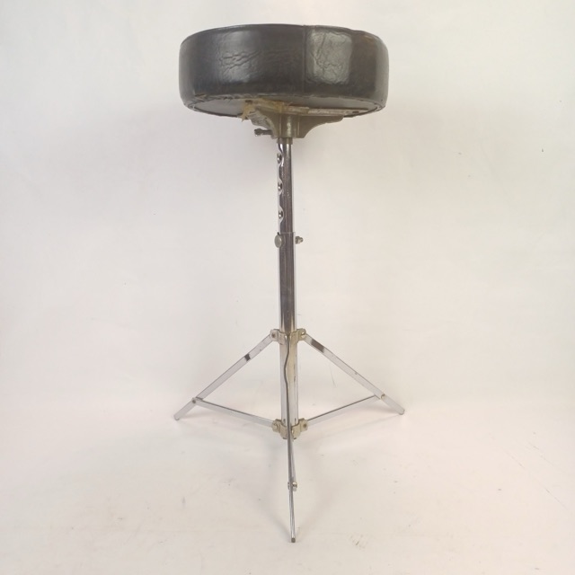 Drum Throne Chair Seat - Light-Weight Single-Braced Tripod Complete Functional — main photograph