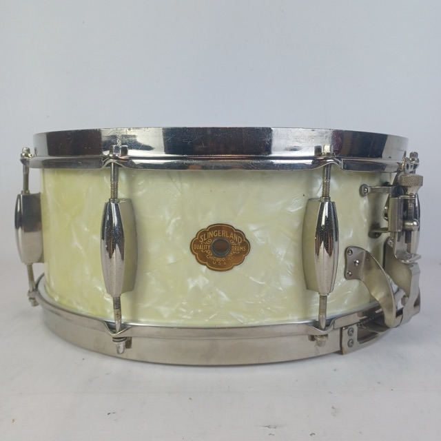 Slingerland 40s WMP 6x14"Radio King 1Ply Solid Maple Snare Drum Cloud Badge USA — main photograph