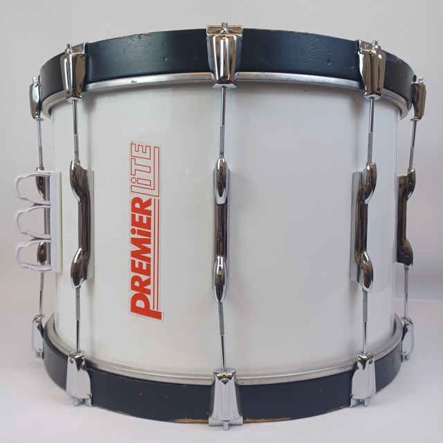 Premier Lite 14x22"Bass Drum 3Ply African Mahogany Vintage Marching/Virgin Shell — main photograph