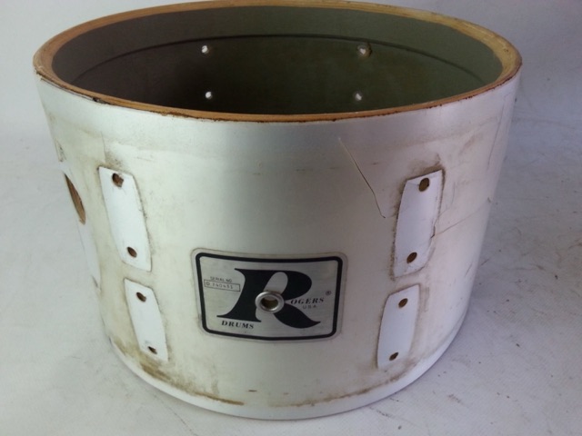 Rogers 12x8" Ride Tom Drum Shell 5ply Maple+Re-Rings Vintage 70s Big R Project* — main photograph