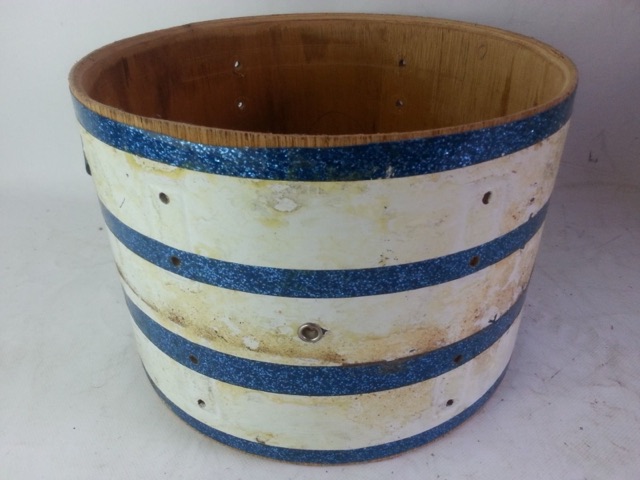 Pearl 13x9" Tom Drum Shell 6ply Lauan Blue Sparkle Vintage 60s Made in Japan* — main photograph