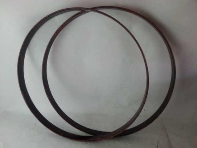 Pearl 2x 22"Bass Drum Hoops Rims 8ply 100% All-Maple Vintage 80s Made In Japan* — main photograph