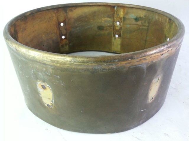 Slingerland 13x6" 6-Lug Natural Brass Drum Shell Timbale/Snare Vintage 50s-60s* — main photograph