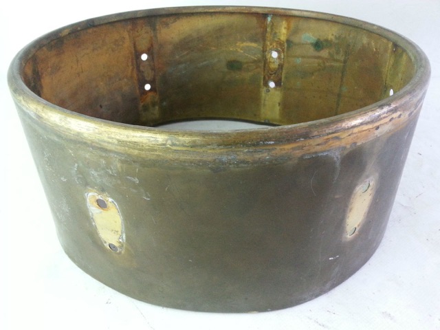 Slingerland 13x6" 6-Lug Natural Brass Drum Shell Timbale/Snare Vintage 50s-60s* — main photograph