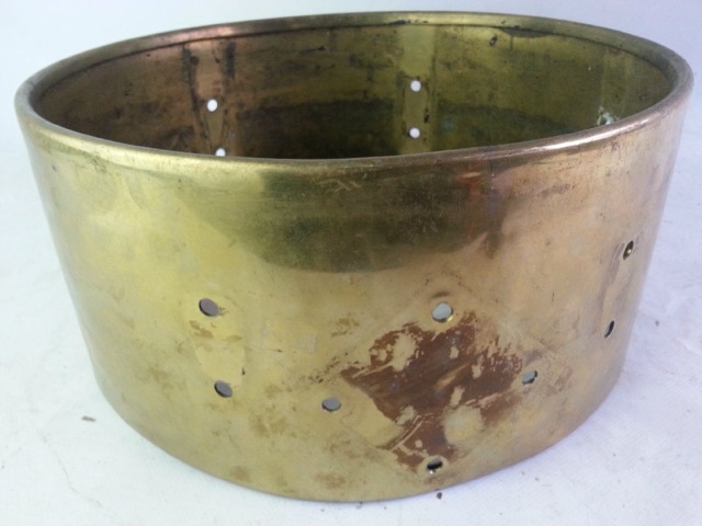 Slingerland 13x6"6-Lug Natural Brass Drum Shell Timbale/Snare Vintage 50s Mount — main photograph