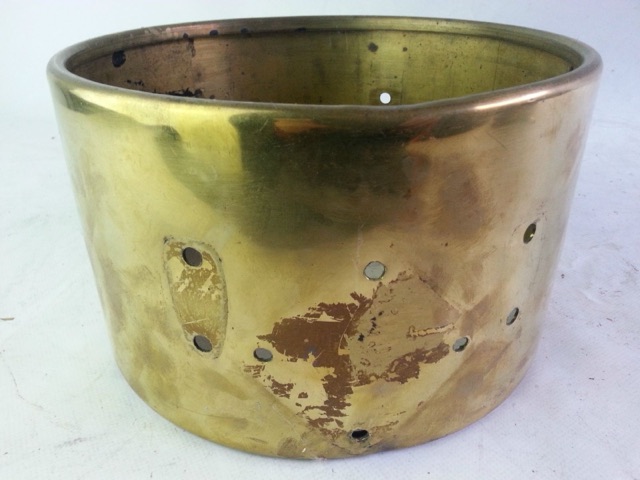 Slingerland 10x6"6-Lug Natural Brass Drum Shell Timbale/Popcorn Snare 50s Mount — main photograph