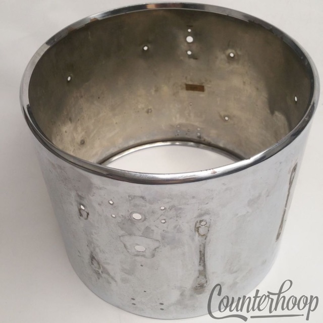 Carlton 14x11.5"8Lug Chrome Brass Snare Drum Shell Marching 60s Dallas-London,UK — main photograph