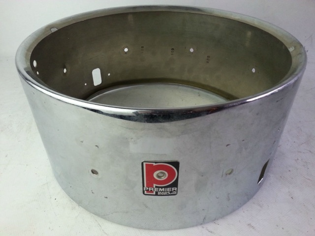 Premier 14x6.5"8-Lug 2000 Super Ace Chrome Snare Drum Shell Vintage 60s England — main photograph