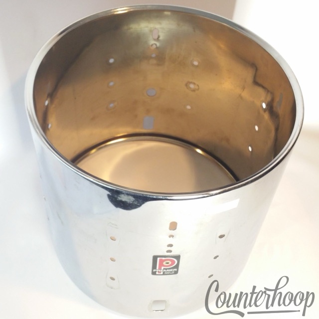 Premier 14x12" Marching Snare Drum Shell COB Brass Vintage 60s UK Project Tom* — main photograph