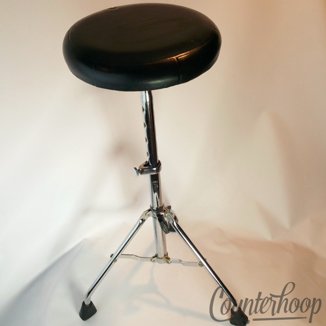 Ludwig Drum Throne Vintage 70s Tube Leg Padded Seat Set/Kit Chair Chrome USA* — main photograph