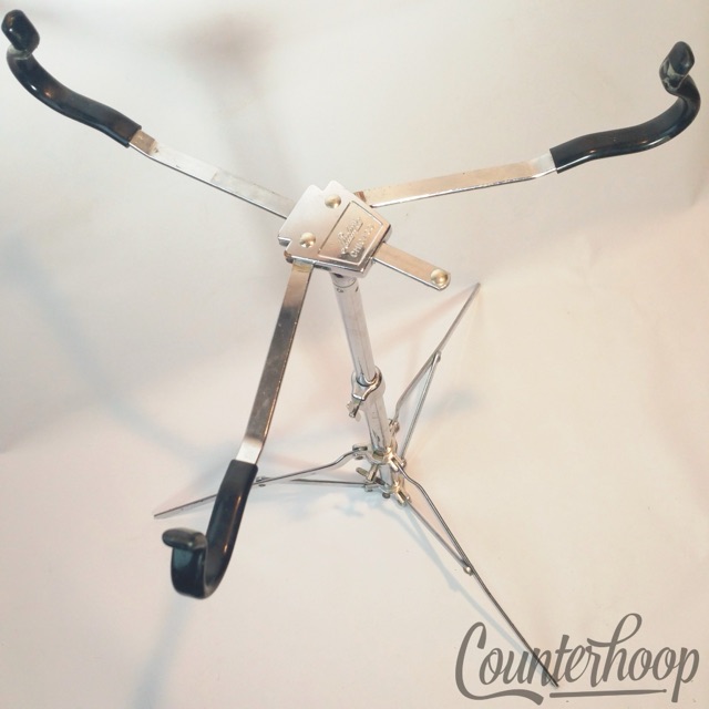 Ludwig Snare Drum Stand Atlas 1355 Single-Braced Chrome Vintage 60s Chicago USA — main photograph