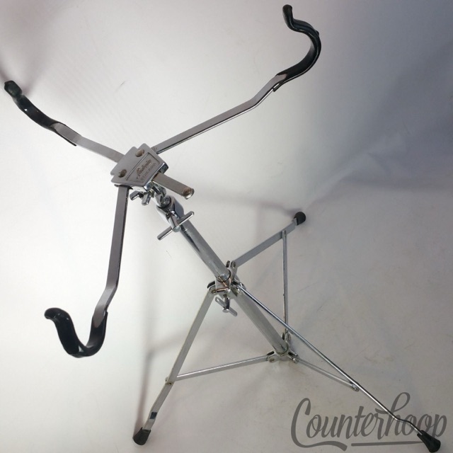 Ludwig Snare Drum Stand Atlas 1355 Single-Braced Chrome Vintage 60s Chicago USA — main photograph
