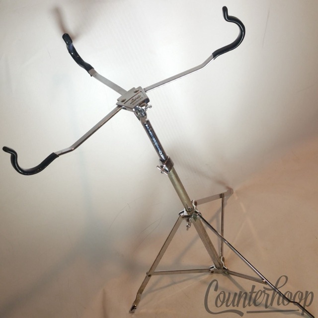 Ludwig Snare Drum Stand Atlas 1355 Single-Braced Chrome Vintage 70s Chicago USA — main photograph