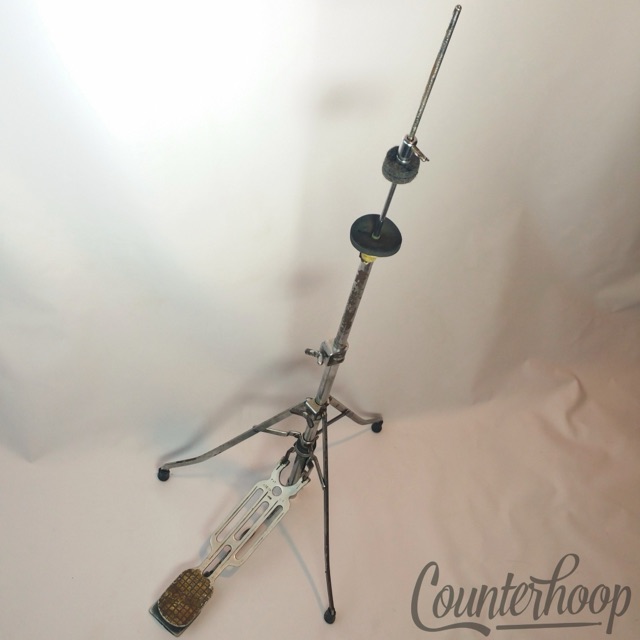 Rogers Swan-Leg Hi-Hat Cymbals Stand 60s Cleveland USA Pat Pend Solid Footboard — main photograph