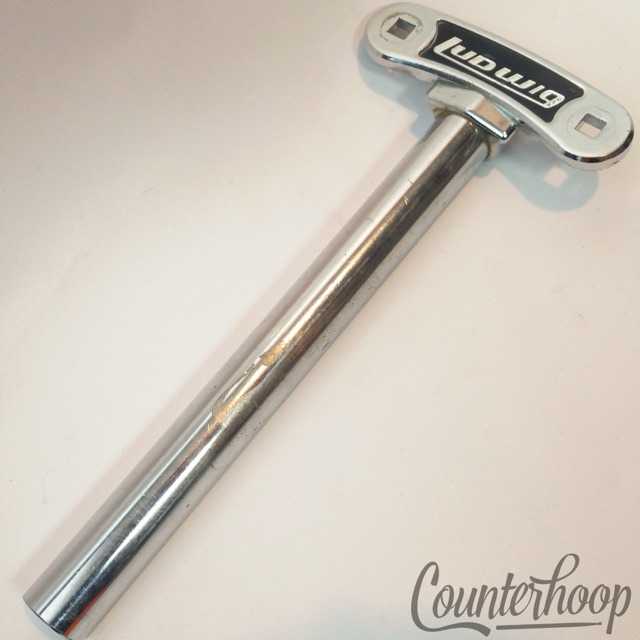 Ludwig Double Tom Drum Mount Short Post Vintage 70s Chrome Parts L-Arm Holder* — main photograph