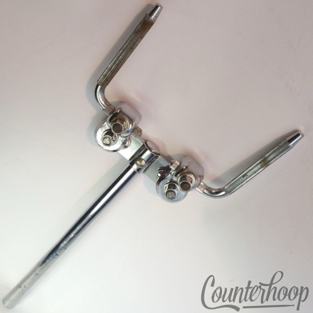 Ludwig Double Tom Drum Mount Post Vintage 60s Chrome L-Arm Holder Standard Stand — main photograph