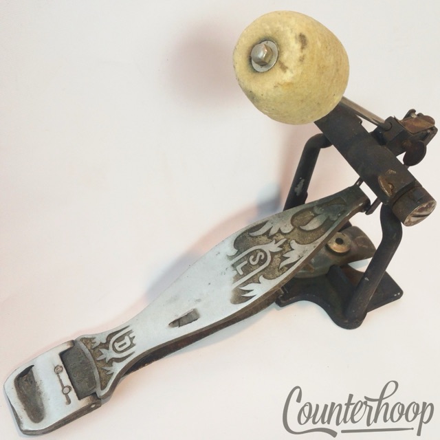 Slingerland Bass Drum Pedal Vintage 50s Pat Pend Epic Radio King w/ Beater USA* — main photograph