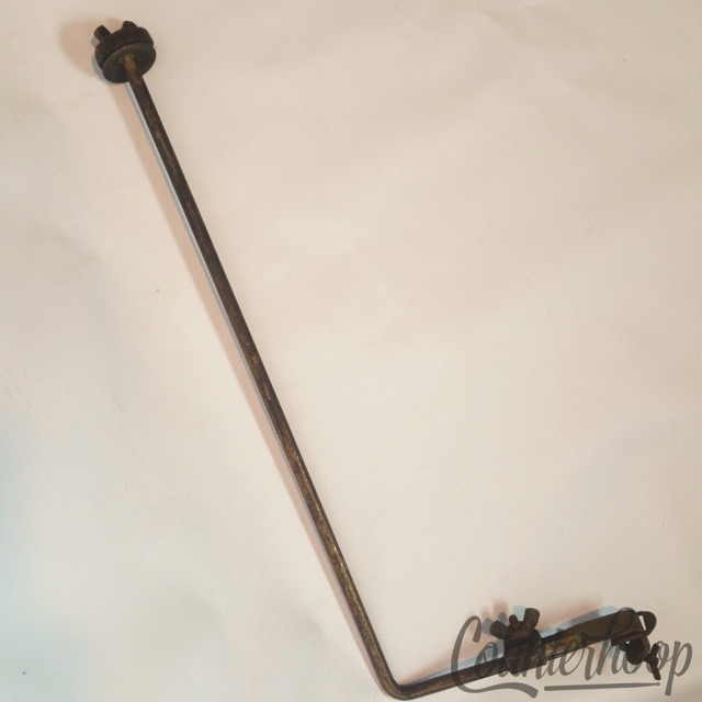 Gretsch Bass Drum Cymbal L-Arm Clamp-On Mount+Rod Nickel Vintage 40s Broadkaster — main photograph