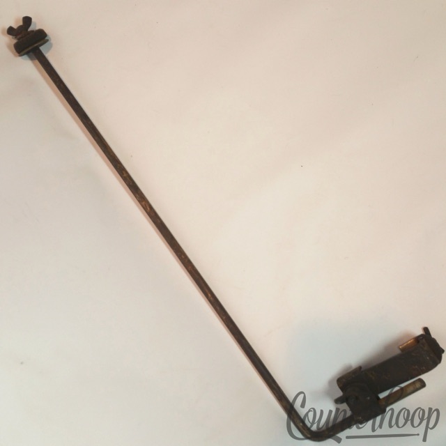 Gretsch Bass Drum Cymbal L-Arm Clamp-On Mount+Rod Vintage 40s Broadkaster Nickel — main photograph
