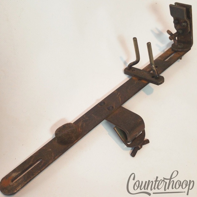Gretsch Bass Drum Clamp-On Mount Cowbell +Wood Block Attachments Broadkaster 40s — main photograph