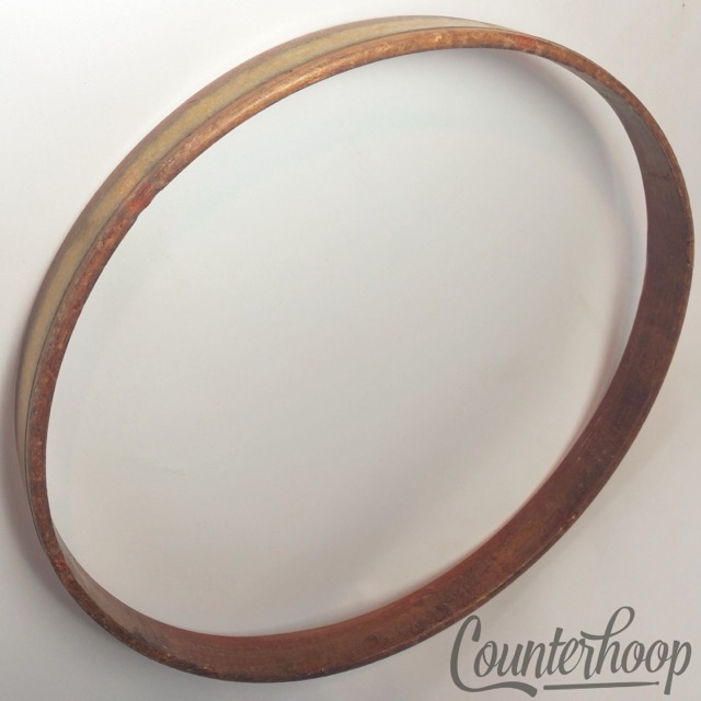 Ludwig 14"Gold Sparkle 1Ply Solid Maple Wood Hoop/Rim Snare/Tom Drum Batter 40s — main photograph