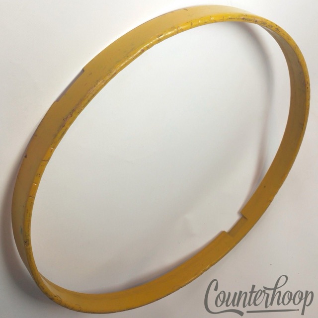 Leedy 14" 1Ply Solid Maple Wood Hoop/Rim Snare Resonant Side Vintage 40s Yellow — main photograph