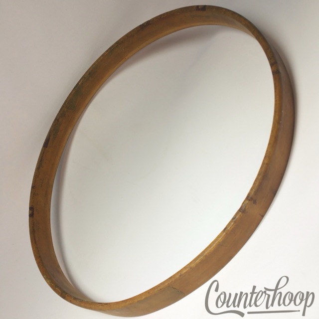 Leedy 14"Solid 1Ply Natural Maple Wood Hoop/Rim Snare/Tom Drum Batter Vintage10s — main photograph