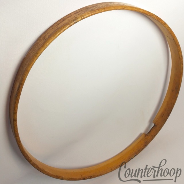 Leedy 14"Solid 1-Ply Natural Maple Wood Hoop/Rim Snare Drum Resonant Vintage 10s — main photograph