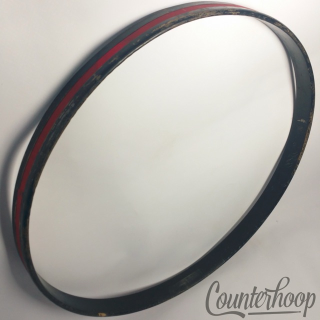 Slingerland 20"Red Satin Flame 1-Ply Solid Maple Wood Hoop/Rim Bass Drum 60s USA — main photograph