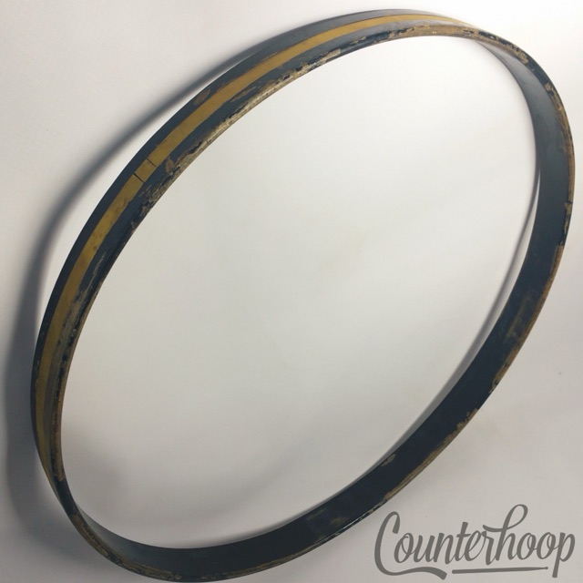 Slingerland 20"Gold Satin Flame 1Ply Solid Maple Wood Hoop/Rim Bass Drum USA 60s — main photograph