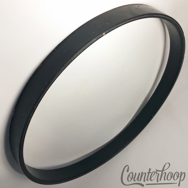 Premier 18"6Ply Birch Wood Hoop/Rim Bass Drum Marching Black Lacquer Vintage 70s — main photograph